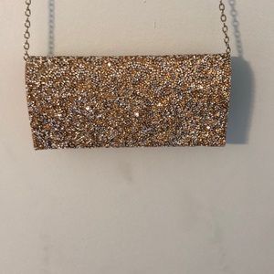 Sparkly light pink crossbody bag